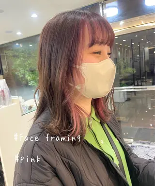 セミロング カラー ヘアアレンジ hana✿ /透明感カラーのヘアスタイル