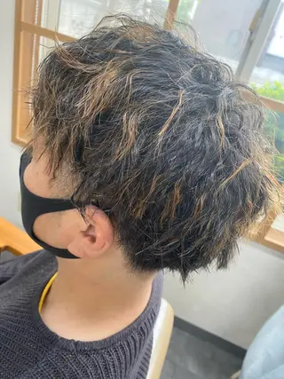 パーマ メンズ 永沼 真依のヘアスタイル