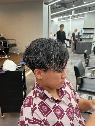 ミディアム カラー パーマ メンズ メンズ特化🔥　齋藤 航のヘアスタイル