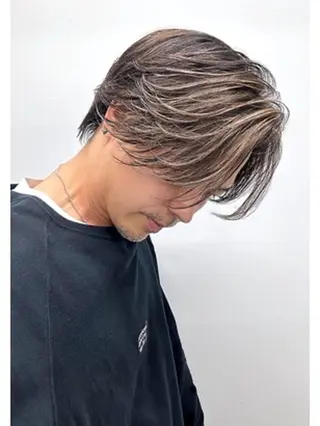 ショート カラー パーマ メンズ 二 宮のヘアスタイル