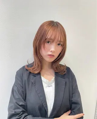 ミディアム カラー sora/レイヤー/ 似合わせカット🎀のヘアスタイル