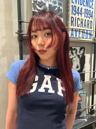 ロング カラー デザインカラー❤︎ イシイレイのヘアスタイル