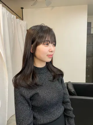 セミロング 顔周りカット 🎀サヤカ🎀のヘアスタイル