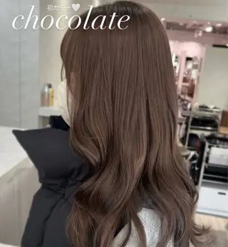 ロング カラー 透明感カラー ふうか　渋谷のヘアスタイル