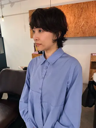 ショート パーマ 暖色カラー 🌼クニトウメイのヘアスタイル