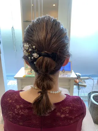 ミディアム ヘアアレンジ if所属・大崎if ほりはるかのヘアスタイル