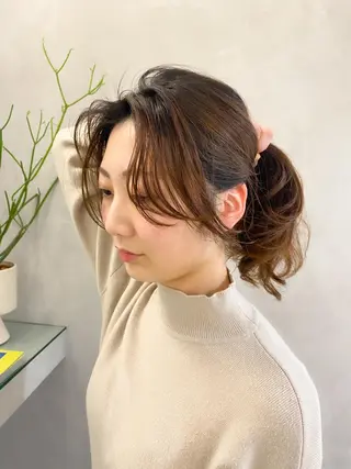 ミディアム パーマ レイヤーカットのプロ 大人ヘア宮森貴志のヘアスタイル