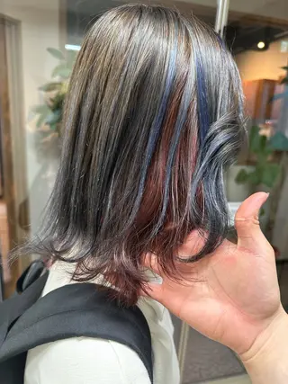 ミディアム カラー 髪質改善&ストレート ✂︎鈴木青樹のヘアスタイル