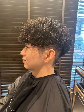 ミディアム パーマ メンズ 今井 ショウタのヘアスタイル