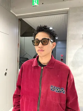 ショート パーマ メンズ 垢抜けハイトーン☀/ 笑顔の美容師/しゅんのヘアスタイル