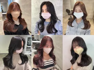 セミロング カラー ＿WHITE鳳店 アンダーバーホワイトのヘアスタイル