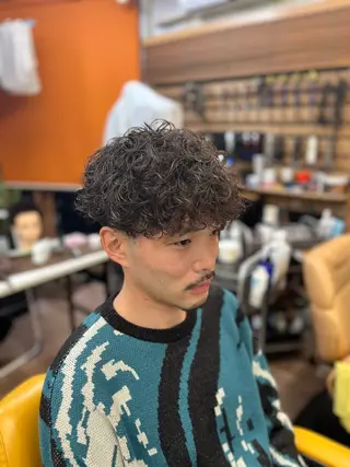 ミディアム メンズヘアササキ チバのヘアスタイル