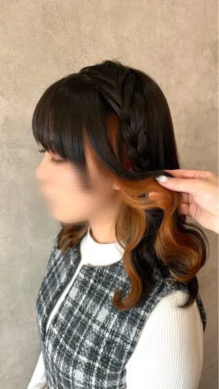 セミロング NU.byANDLIFE所属・AYANE/ツヤ髪 /暖色春カラー🌷のヘアスタイル
