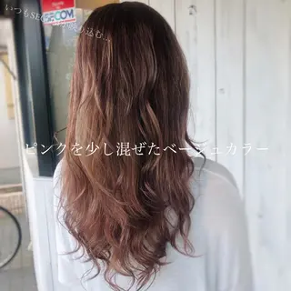 ロング カラー MOLLA 浅香山店所属・谷口ゆめ/縮毛矯正/ カット/美眉ワックスのヘアスタイル