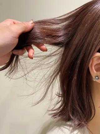 ミディアム カラー マツモト カラー/ショートボブのヘアスタイル