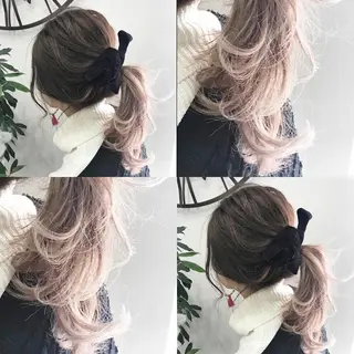 セミロング ハイトーン💫 エクステ💫maiのヘアスタイル