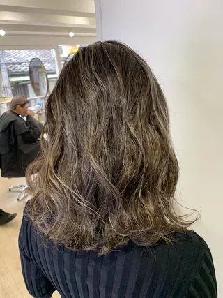 セミロング カラー Reb_keiji 👑小倉圭司のヘアスタイル