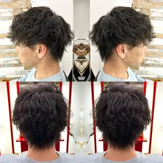 ショート パーマ メンズ "PEPPU "所属・派手髪、ハイトーン ショートヘアShinのヘアスタイル