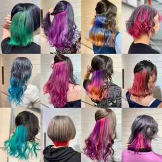 ミディアム カラー ヘアアレンジ 髪質改善×ハイトーン 中田啄也のヘアスタイル