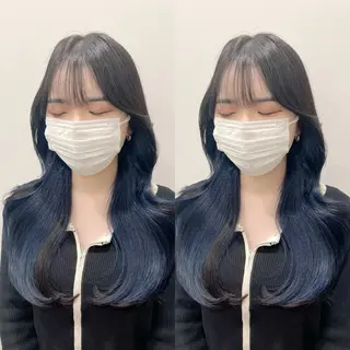 ロング 縮毛矯正/髪質改善 /レイヤー/韓国のヘアスタイル