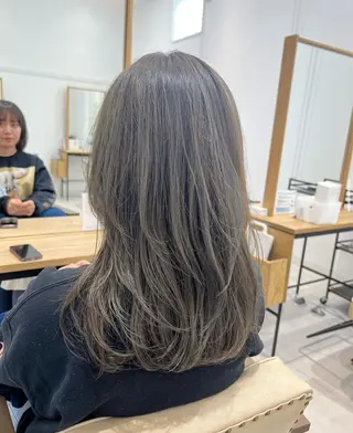セミロング 前田 流星のヘアスタイル