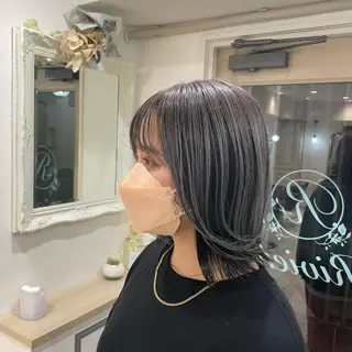 ミディアム カラー cinq PROJECT所属・ミルクティーベージュ /三村克彦のヘアスタイル