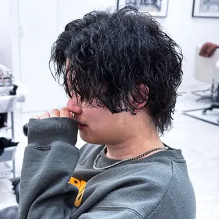 ショート パーマ メンズ SALOWIN名古屋Suite店所属・名古屋のメンズ特化 美容師/わたるのヘアスタイル