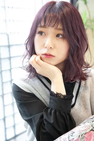 ミディアム カラー パーマ お得なクーポン掲載▼ 🌷三國祐美🌷のヘアスタイル