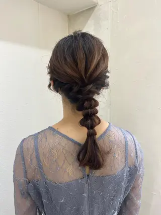 セミロング ヘアアレンジ 🫧tomoka 透明感カラー🫧のヘアスタイル