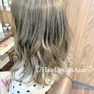 セミロング カラー HairDesign Azurのヘアスタイル