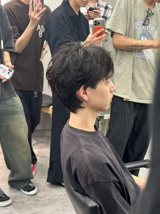 ミディアム パーマ メンズ fifth 渡部竜馬のヘアスタイル
