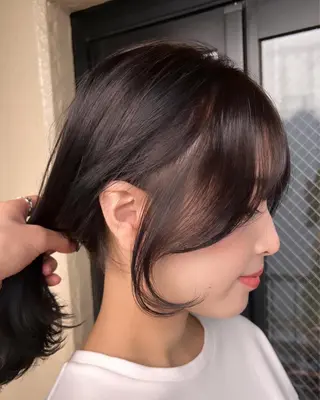 ロング パーマ ヘアアレンジ メンズ キッズ ネイル マツエク・マツパ アイブロウ レイヤー/顔周り 韓国ヘア森田和貴のヘアスタイル