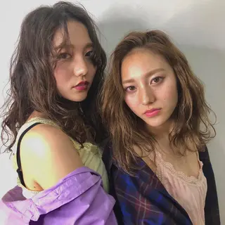 セミロング カラー パーマ ifh iizuka 高橋庸太のヘアスタイル