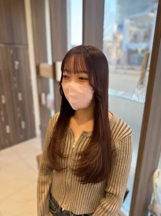 ロング カラー 🕯コバ/レイヤー/ 透明感/縮毛🕯のヘアスタイル