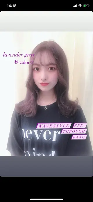 ミディアム カラー _WHITE高槻所属・_WHITE高槻店 yusukeのヘアスタイル