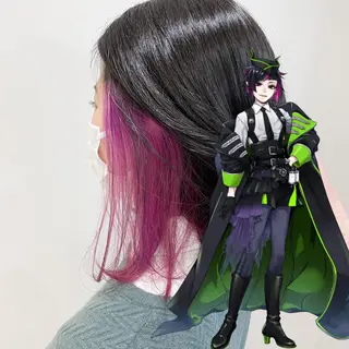 ミディアム カラー 縮毛矯正/髪質改善 /韓国風　山川春輝のヘアスタイル