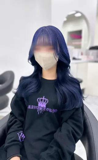 ロング カラー パーマ ヘアアレンジ メンズ キッズ ♥️韓国ヘア レイヤー♥️ゆりのヘアスタイル