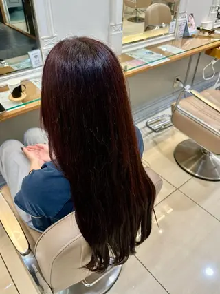 ロング カラー 💗あみ 💗のヘアスタイル