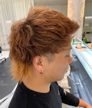 ショート パーマ メンズ 赤み消しカラー /透明感カラー 上長のヘアスタイル