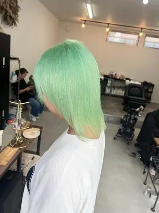 ミディアム 江坂エリア最安値◎ ブリーチ*土田のヘアスタイル