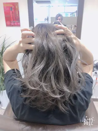 ミディアム カラー パーマ ヘアアレンジ メンズ キッズ ネイル マツエク・マツパ 山崎 義弘のヘアスタイル