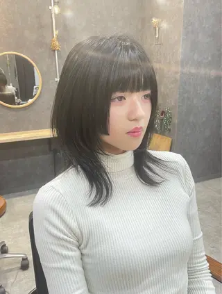 ミディアム カラー いなみね はるきのヘアスタイル