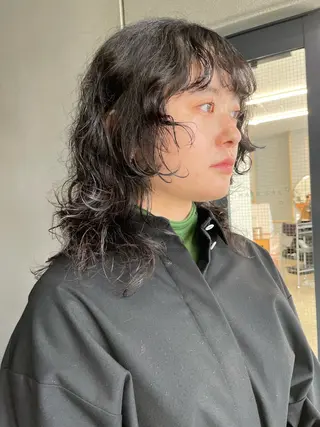 ミディアム パーマ pole所属・【pole】 minaのヘアスタイル