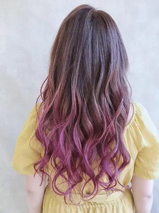 ロング カラー MOU namba ムウナンバのヘアスタイル