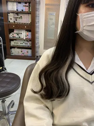 セミロング ハイトーンArphy 安蒜佑太のヘアスタイル