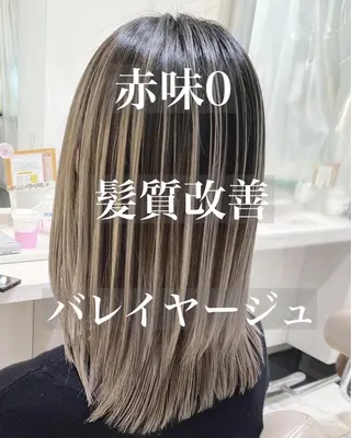ミディアム カラー 山崎俊輔/髪質改善 /バレイヤージュのヘアスタイル