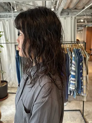 セミロング パーマ Hayashi Shioriのヘアスタイル