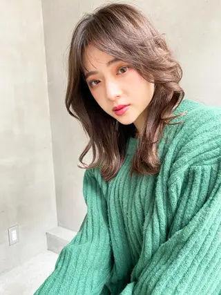 セミロング カラー ヘアアレンジ 金子 廉のヘアスタイル
