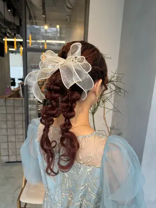 ヘアアレンジ 透明感カラー✨艶髪 制作🌱山根あゆみのヘアスタイル