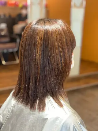 ミディアム 尾崎 優也のヘアスタイル